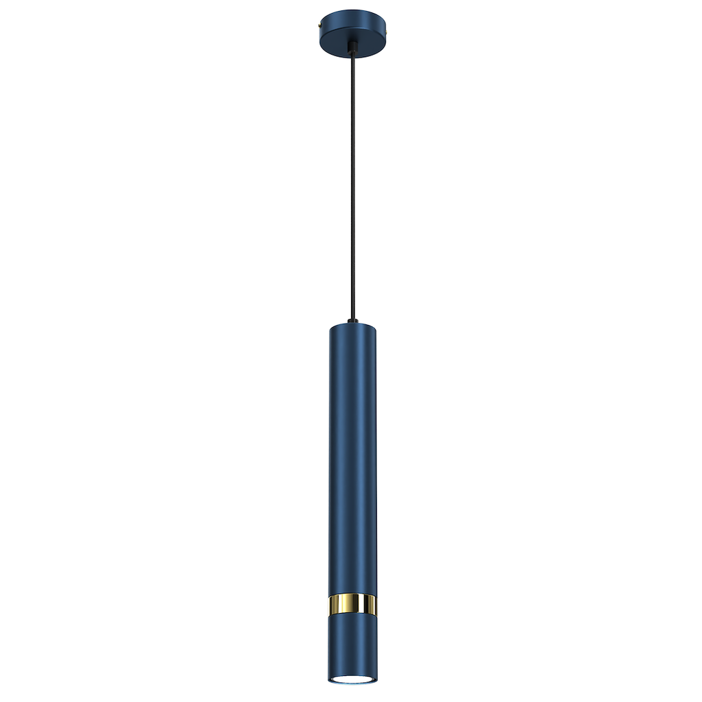 Pendelleuchte JOKER Navy Blau & Gold (1x GU10) - Milagro