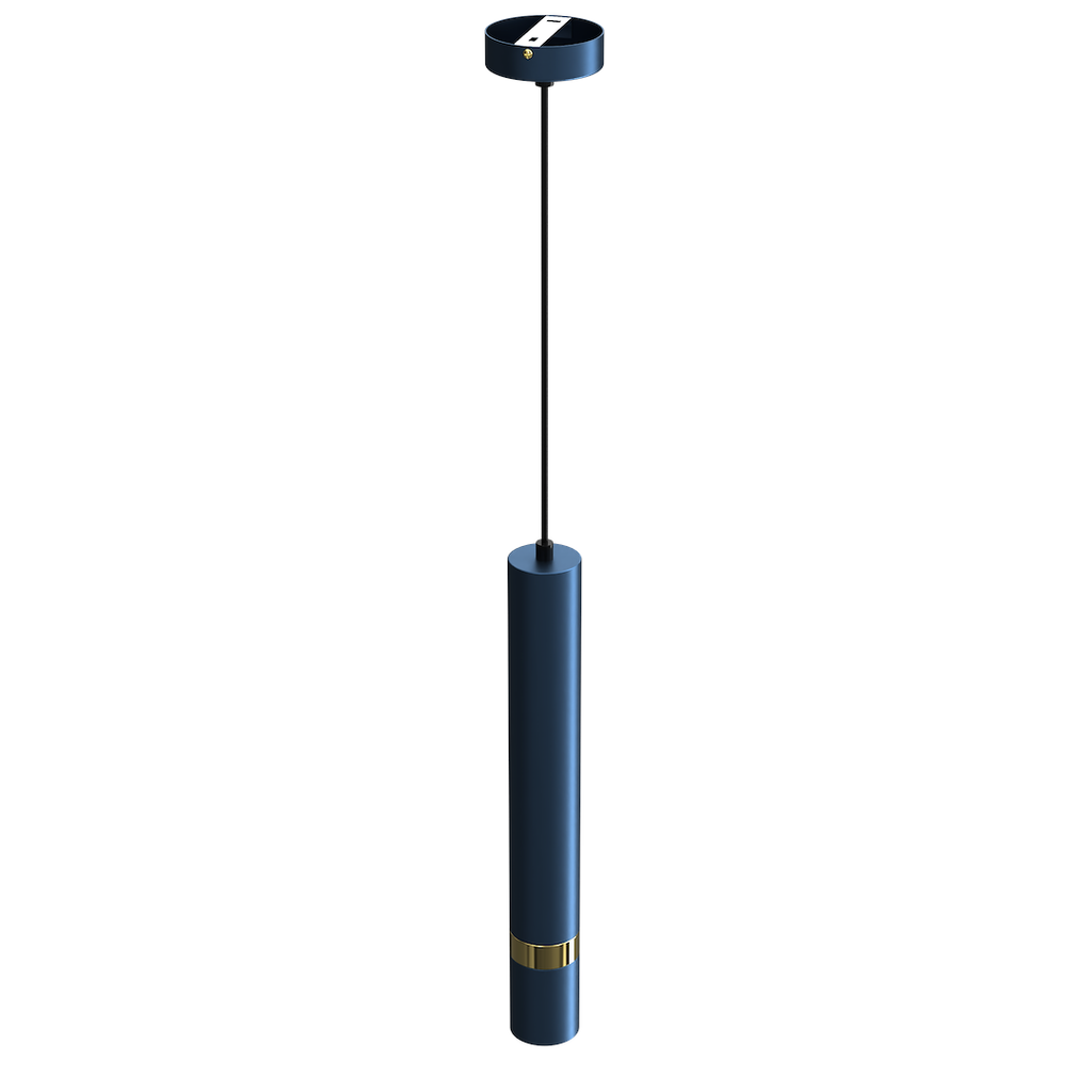 Pendelleuchte JOKER Navy Blau & Gold (1x GU10) - Milagro
