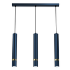 Pendelleuchte JOKER Navy Blau & Gold (3x GU10) - Milagro