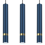 Pendelleuchte JOKER Navy Blau & Gold (3x GU10) - Milagro