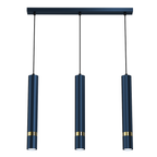 Pendelleuchte JOKER Navy Blau & Gold (3x GU10) - Milagro