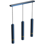 Pendelleuchte JOKER Navy Blau & Gold (3x GU10) - Milagro