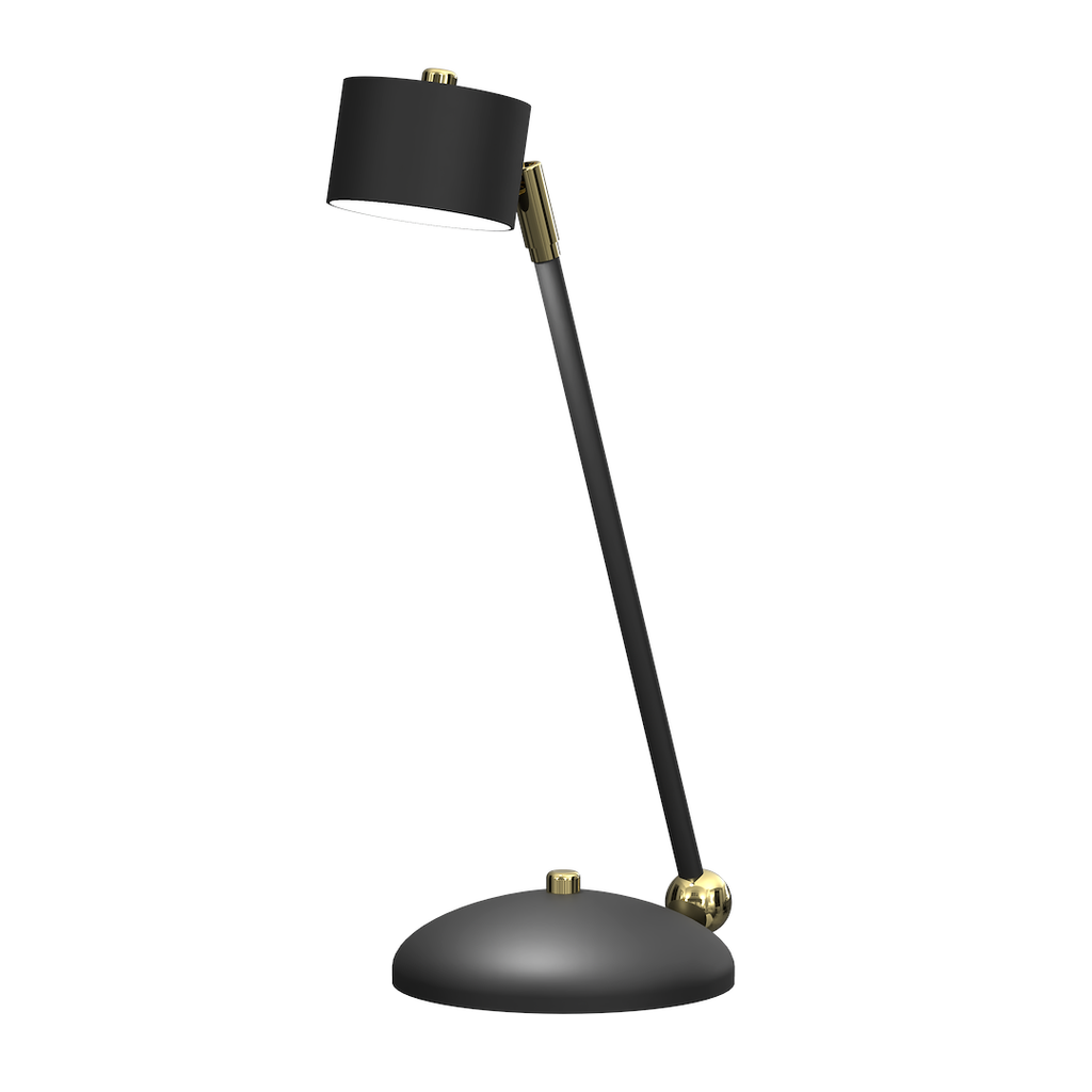Tischleuchte Schreibtisch ARENA Schwarz & Gold (1x GX53) - Milagro