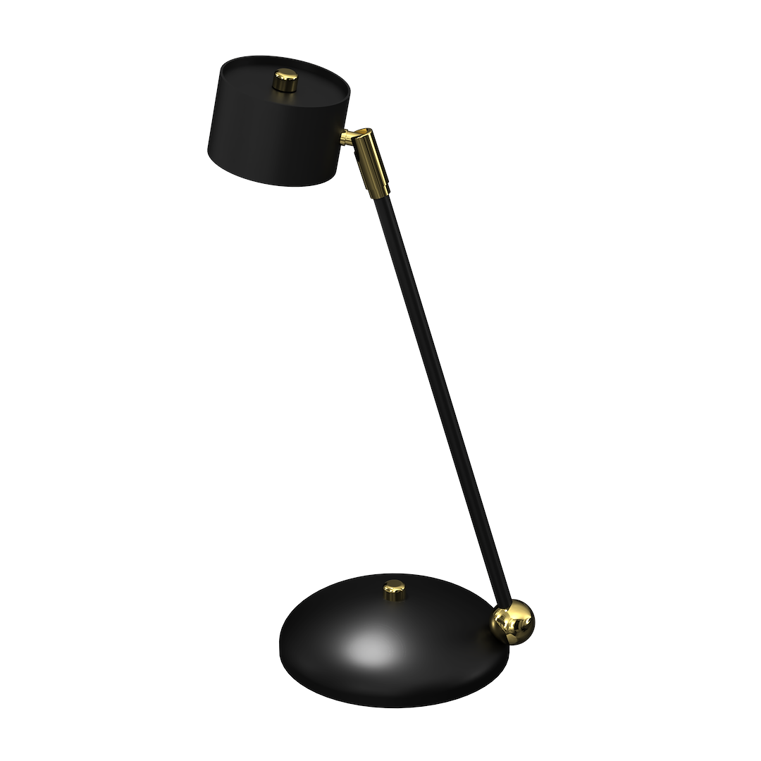 Tischleuchte Schreibtisch ARENA Schwarz & Gold (1x GX53) - Milagro