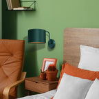 Wandleuchte VERDE Grün, Textil / Stoff (1x E27) - Milagro
