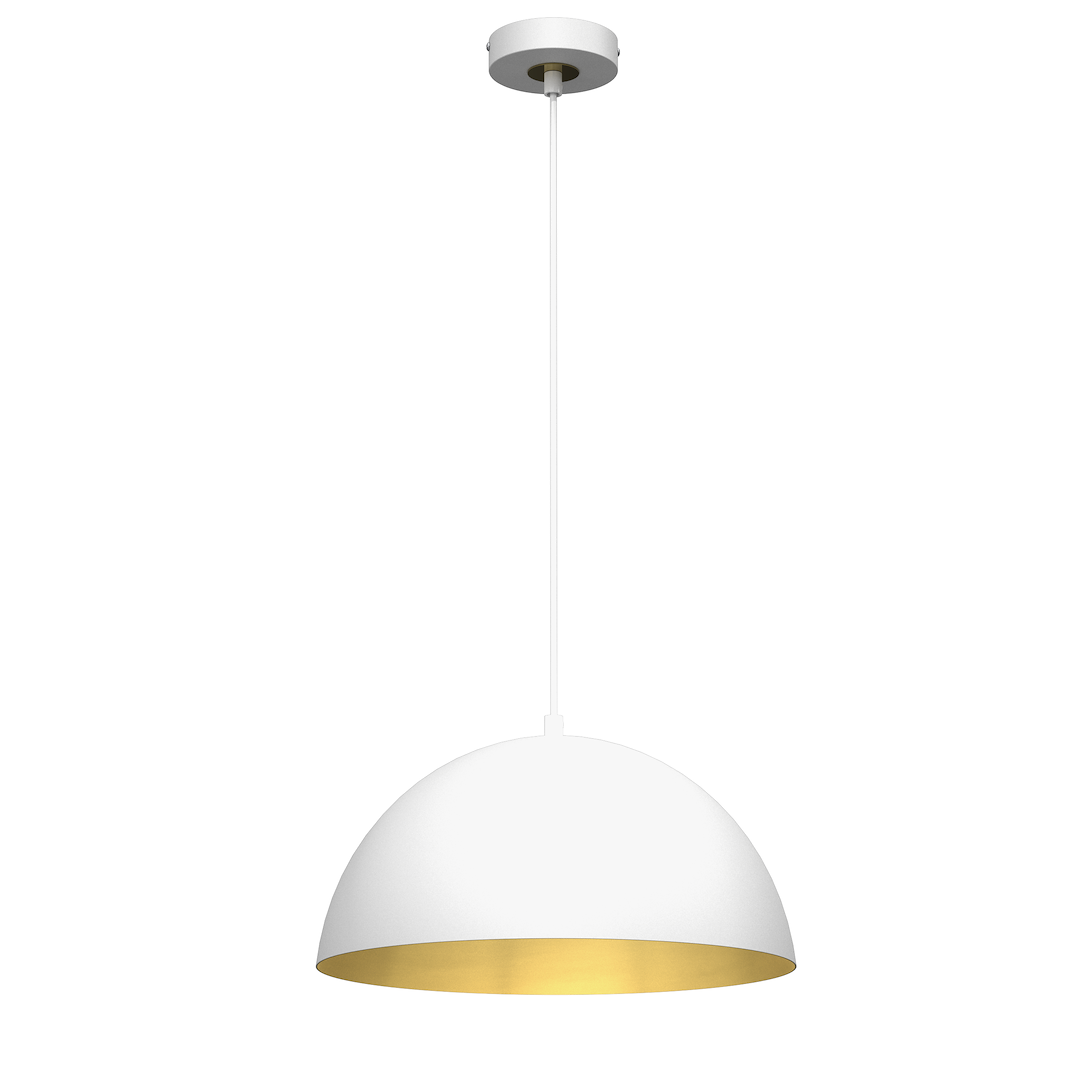 Pendelleuchte BETA (1x E27) 35 cm Weiß & Gold - Milagro