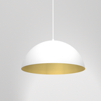 Pendelleuchte BETA (1x E27) 35 cm Weiß & Gold - Milagro