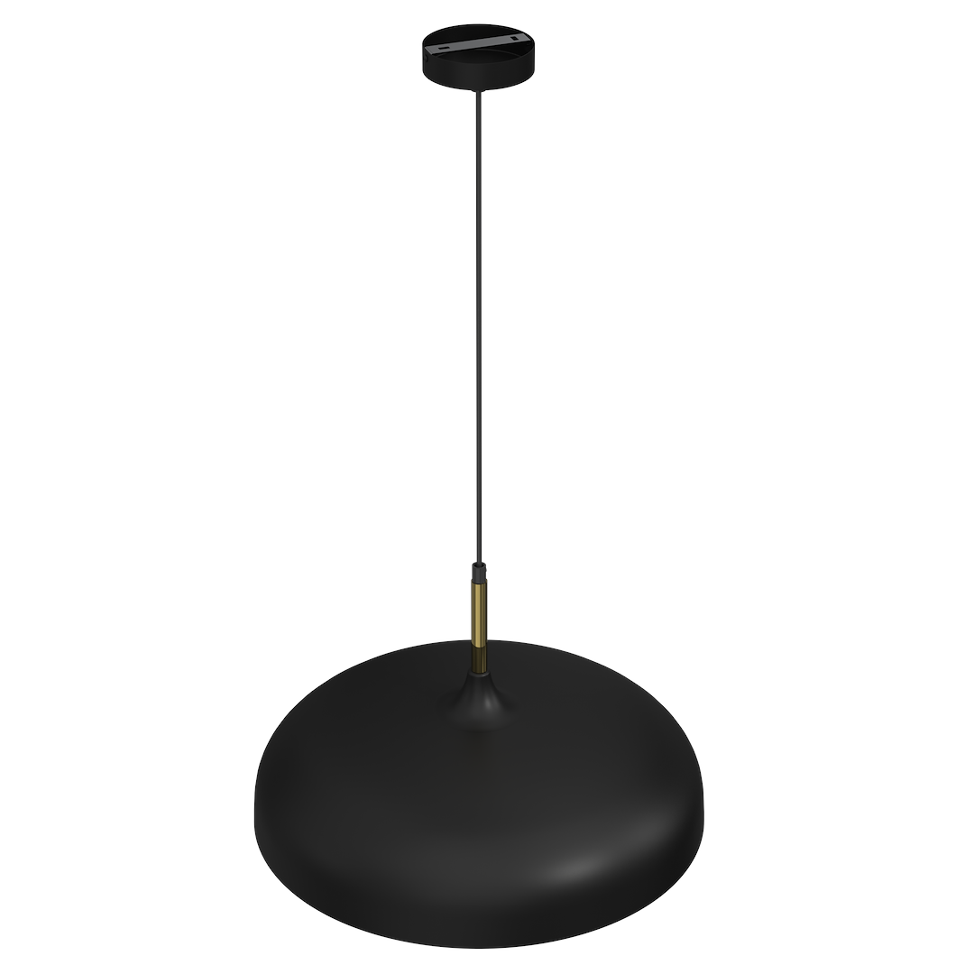 Pendelleuchte LINCOLN Schwarz & Gold (1x E27) 45 cm - Milagro