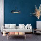 Pendelleuchte LINCOLN Blau & Gold (1x E27) 45 cm - Milagro