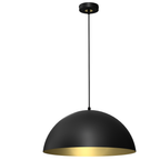 Pendelleuchte BETA Schwarz & Gold (1x E27) 45 cm - Milagro