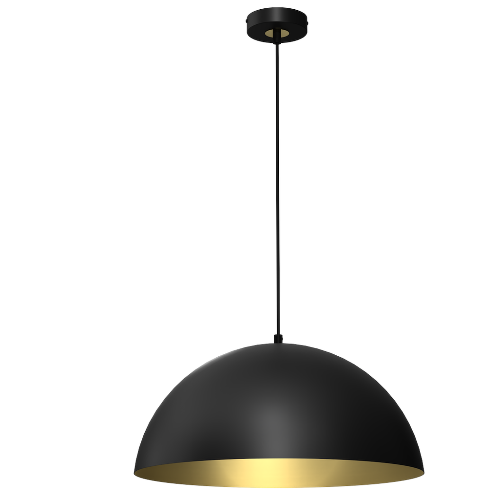 Pendelleuchte BETA Schwarz & Gold (1x E27) 45 cm - Milagro