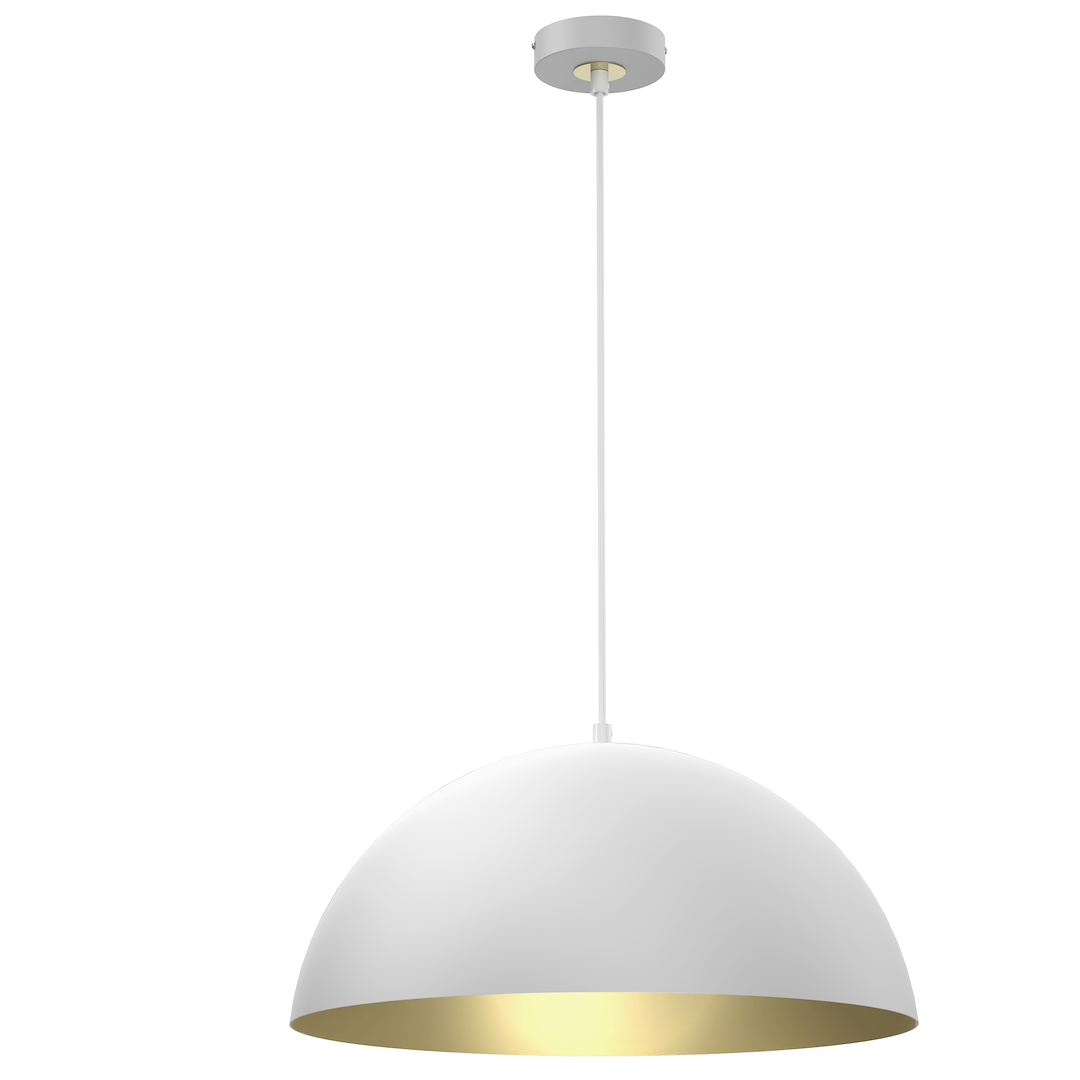 Pendelleuchte BETA (1x E27) 45 cm Weiß & Gold - Milagro