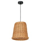 Pendelleuchte VIMINI Natur Holz (1x E27) - Milagro