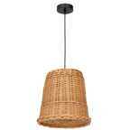 Pendelleuchte VIMINI Natur Holz (1x E27) - Milagro