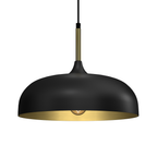 Pendelleuchte LINCOLN Schwarz & Gold (1x E27) 35 cm - Milagro