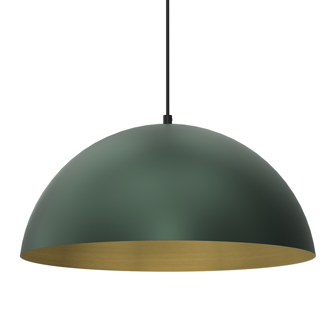 Pendelleuchte BETA Grün & Gold (1x E27) 45 cm - Milagro