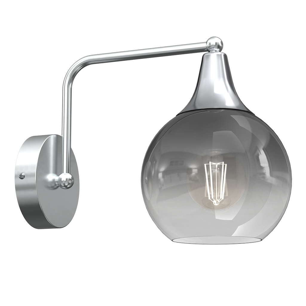 Wandleuchte Monte Silber (1x E27) - Milagro
