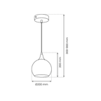 Pendelleuchte MONTE Silber, Rauchglas 20 cm (1x E27) - Milagro