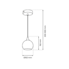 Pendelleuchte MONTE Gold 15 cm (1x E27) - Milagro