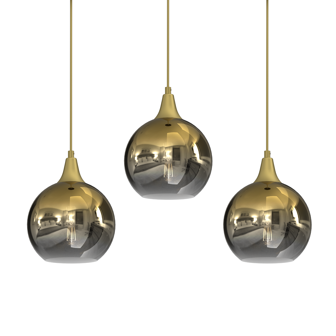 Pendelleuchte MONTE Gold (3x E27) - Milagro