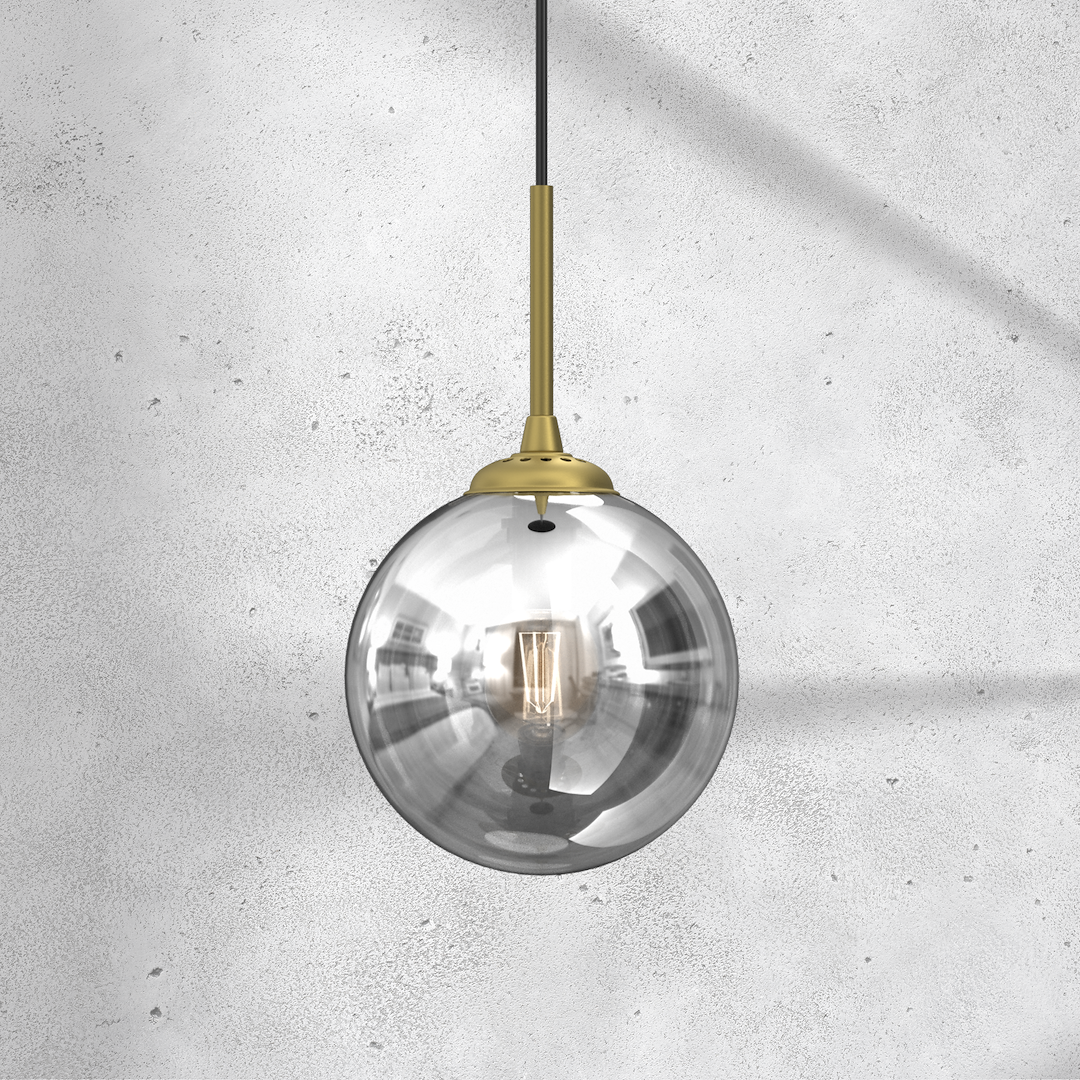Pendelleuchte REFLEX 17 cm, Glas, Gold (1x E14) - Milagro