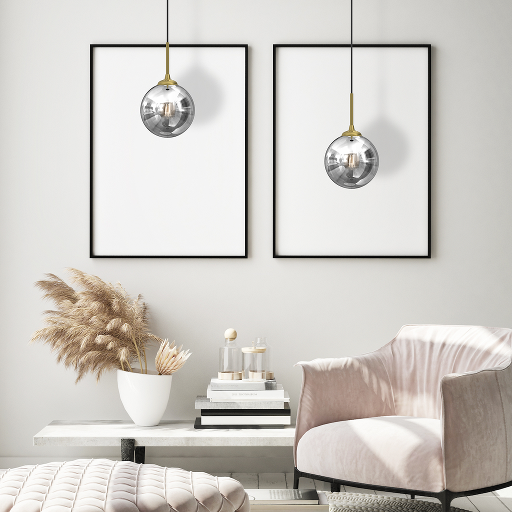 Pendelleuchte REFLEX 17 cm, Glas, Gold (1x E14) - Milagro