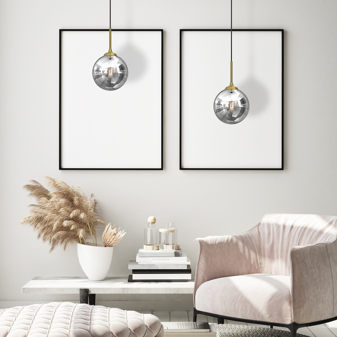 Pendelleuchte REFLEX 17 cm, Glas, Gold (1x E14) - Milagro