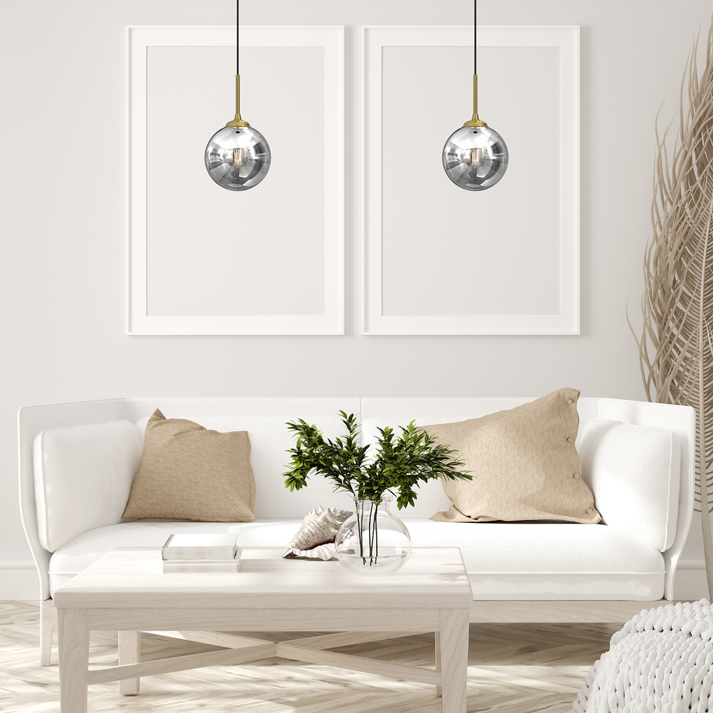 Pendelleuchte REFLEX 17 cm, Glas, Gold (1x E14) - Milagro