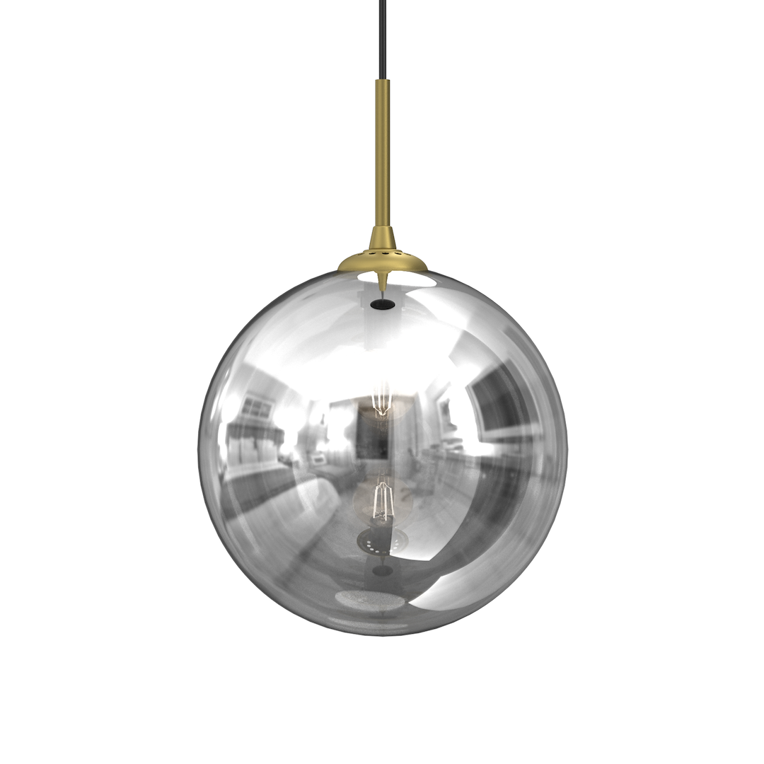 Pendelleuchte REFLEX 25 cm, Glas, Gold (1x E27) - Milagro