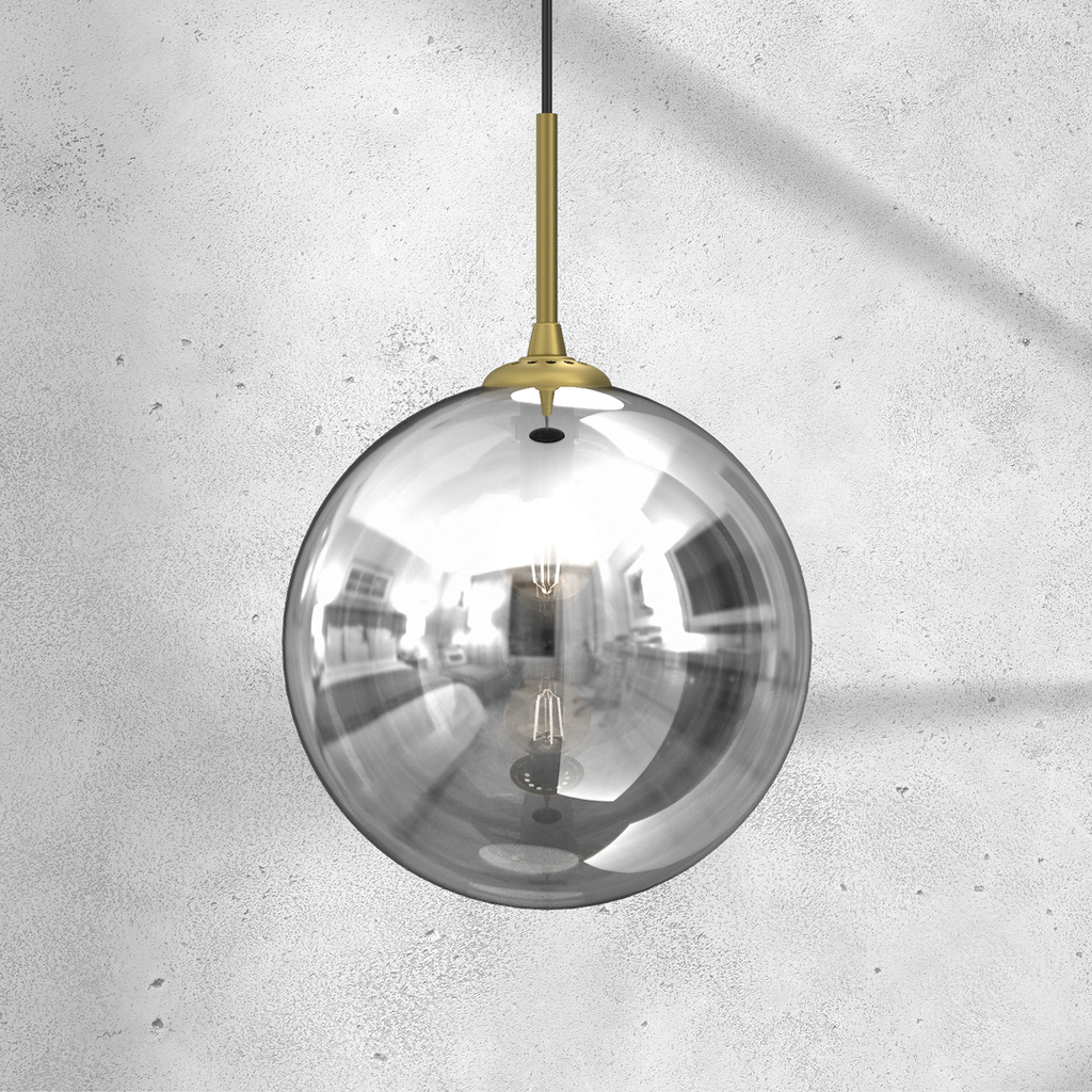 Pendelleuchte REFLEX 25 cm, Glas, Gold (1x E27) - Milagro