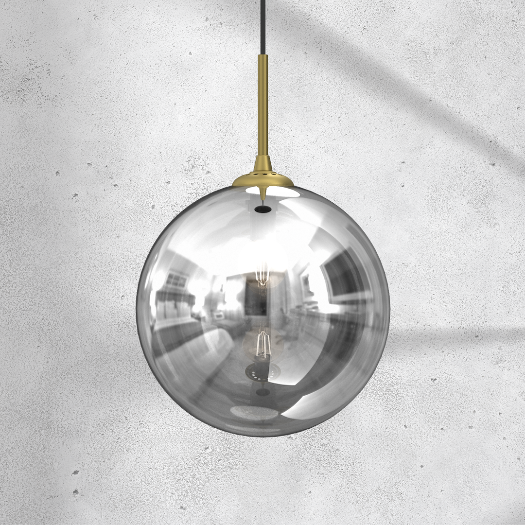 Pendelleuchte REFLEX 25 cm, Glas, Gold (1x E27) - Milagro