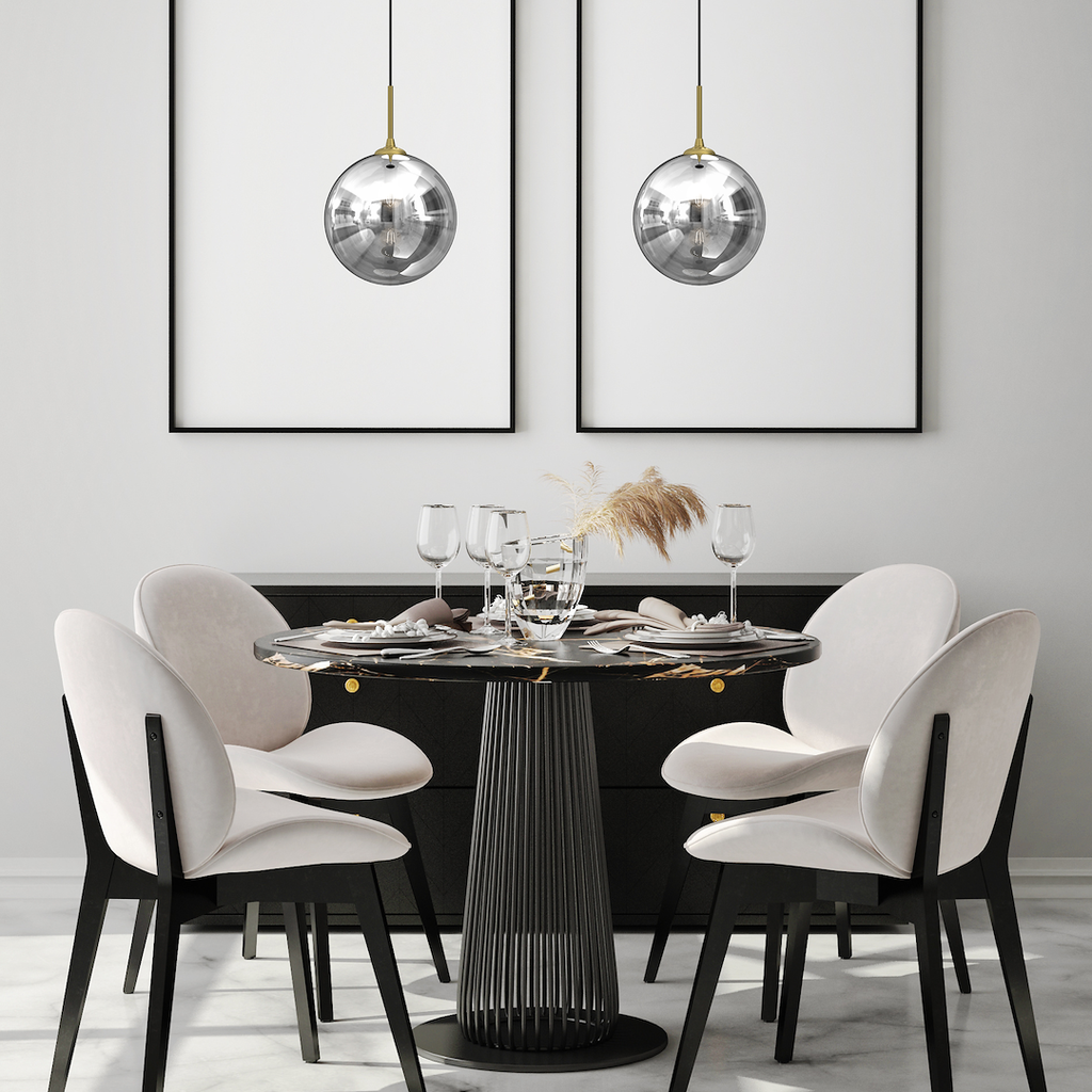 Pendelleuchte REFLEX 25 cm, Glas, Gold (1x E27) - Milagro