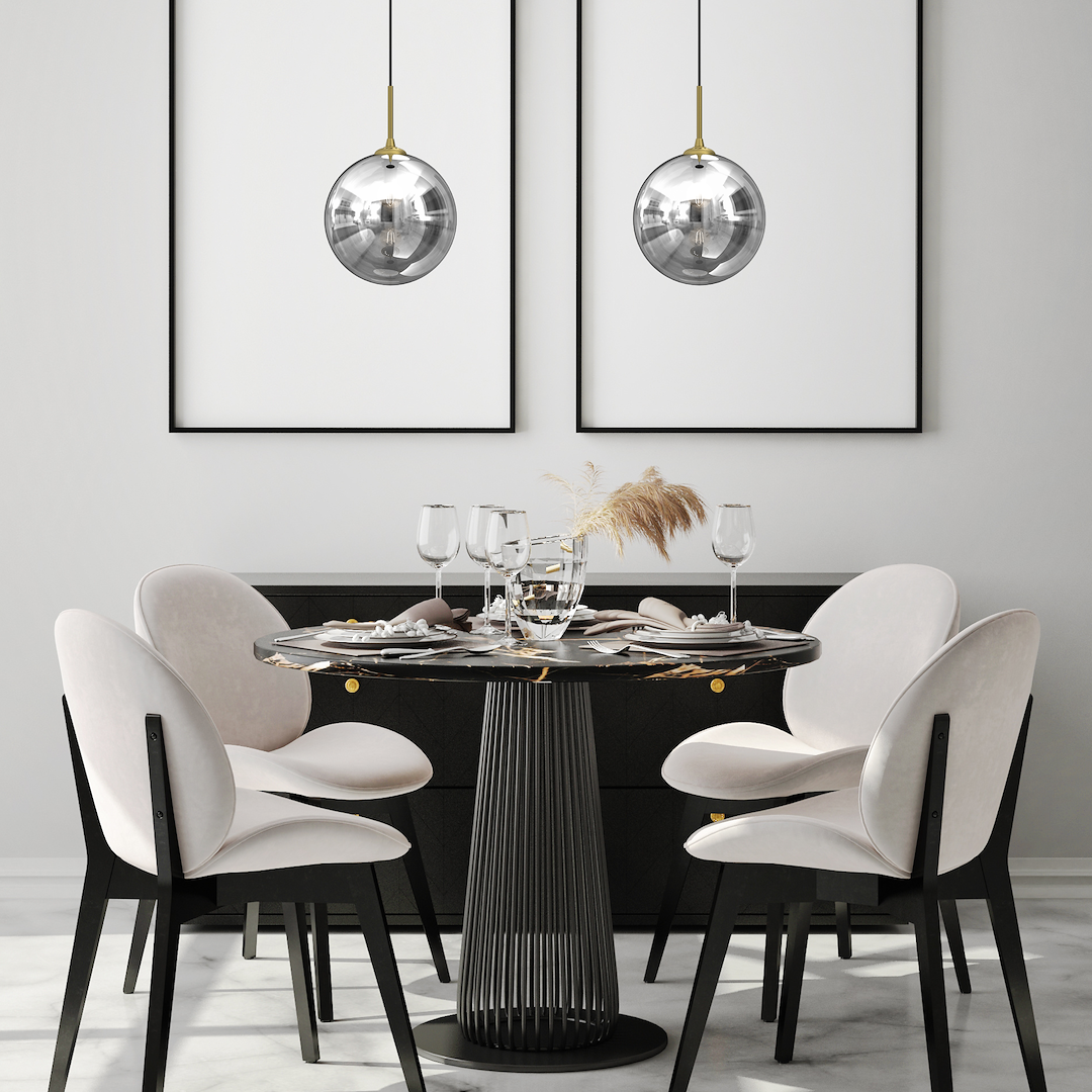 Pendelleuchte REFLEX 25 cm, Glas, Gold (1x E27) - Milagro