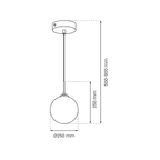 Pendelleuchte REFLEX 25 cm, Glas, Gold (1x E27) - Milagro