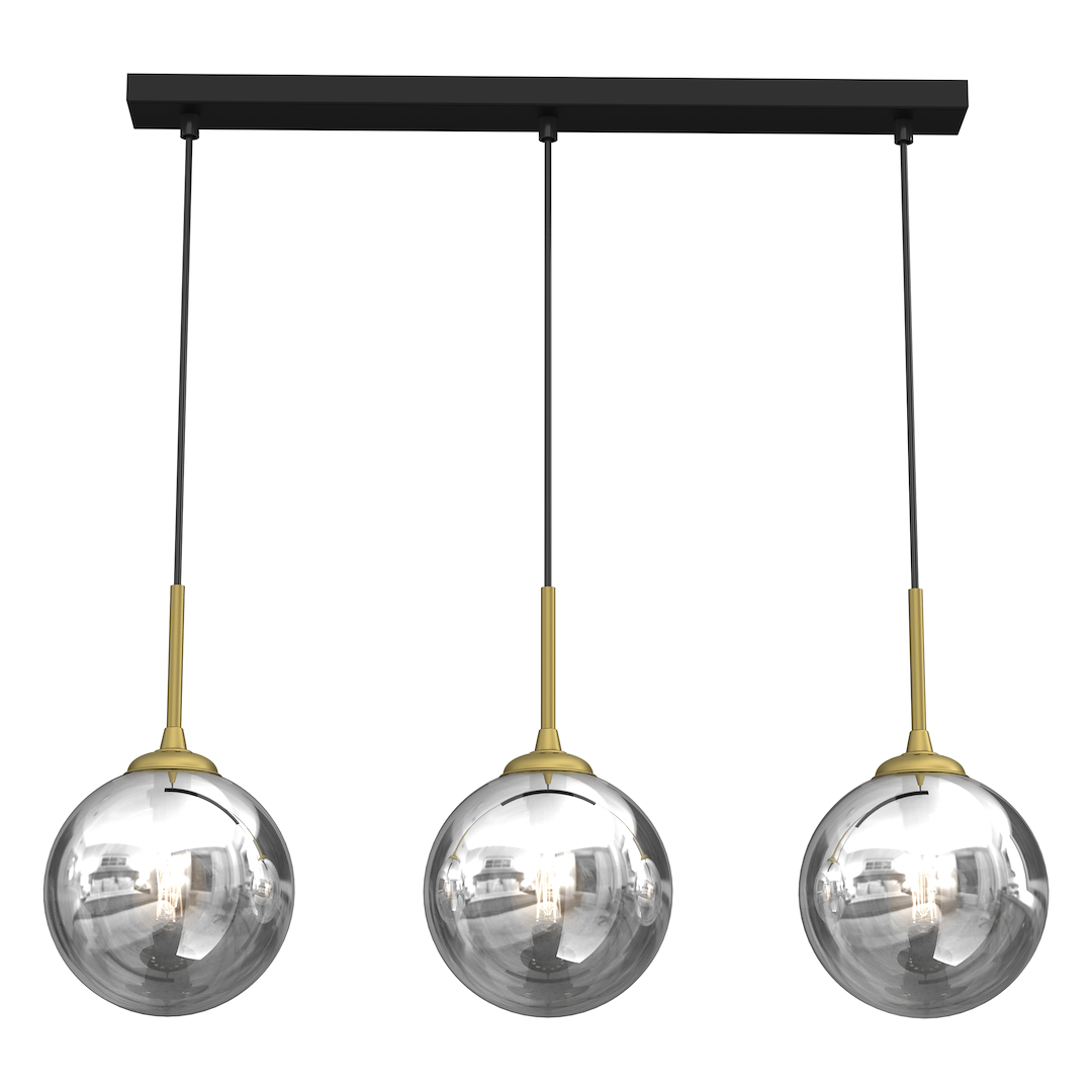 Pendelleuchte REFLEX Glas, Gold (3x E14) - Milagro