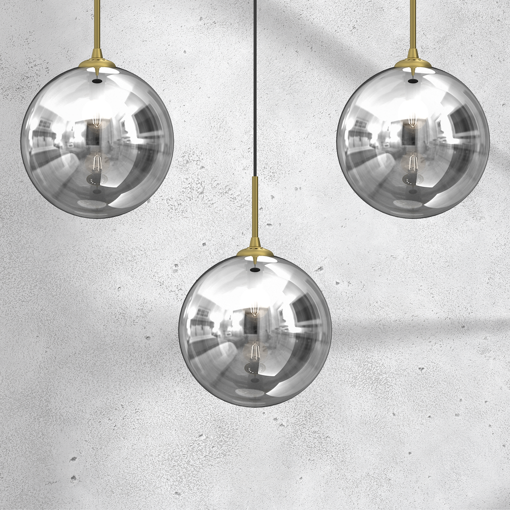 Pendelleuchte REFLEX Glas, Gold (3x E14) - Milagro