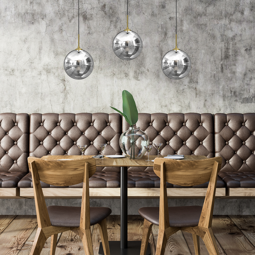 Pendelleuchte REFLEX Glas, Gold (3x E14) - Milagro