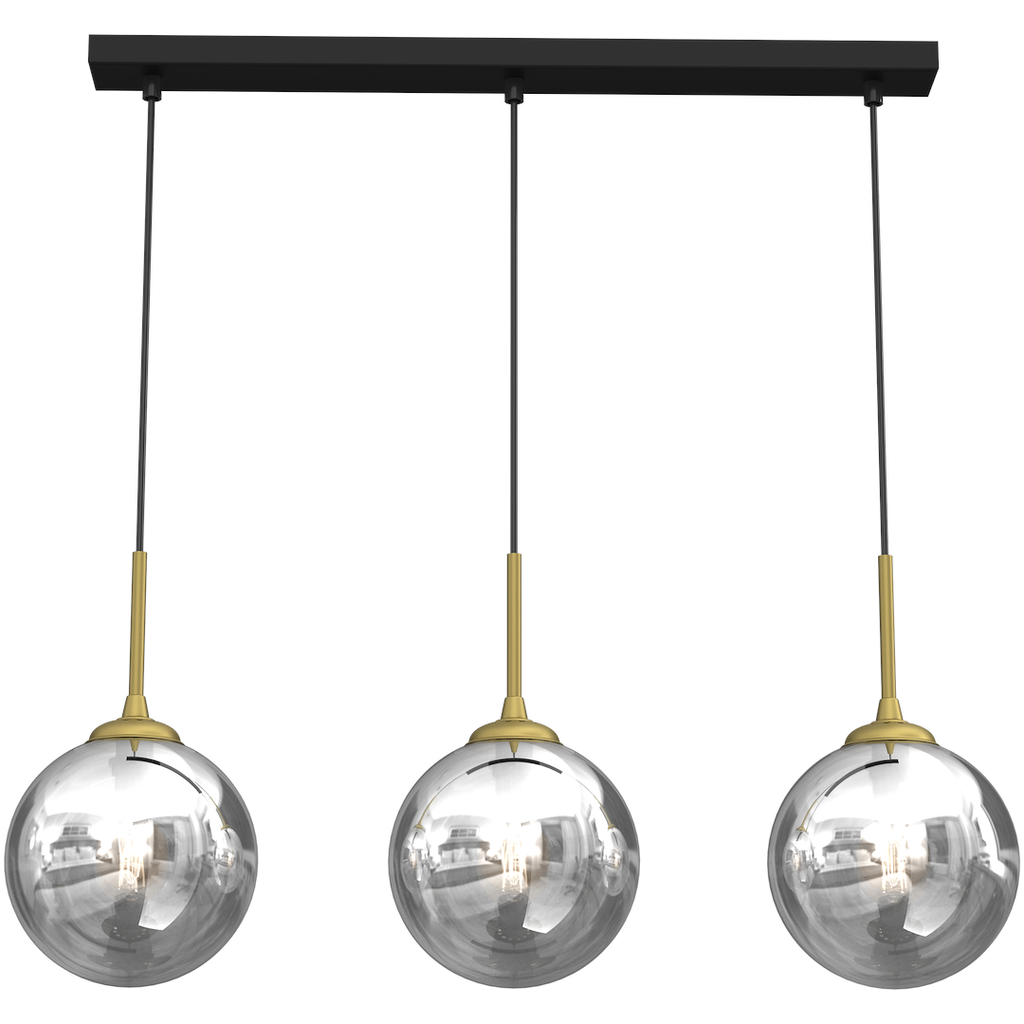 Pendelleuchte REFLEX Glas, Gold (3x E14) - Milagro