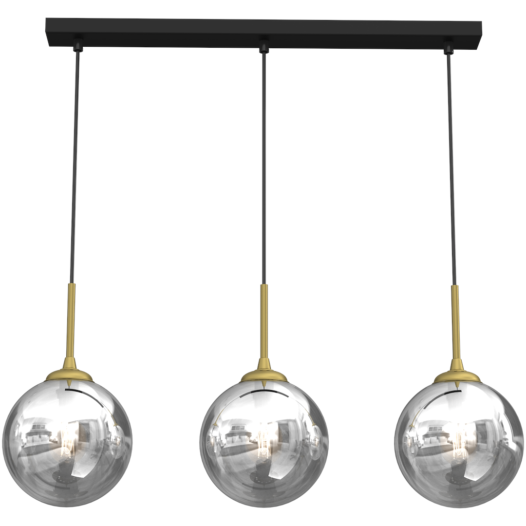 Pendelleuchte REFLEX Glas, Gold (3x E14) - Milagro