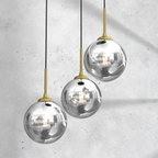 Pendelleuchte REFLEX Glas, Gold (3x E14) - Milagro