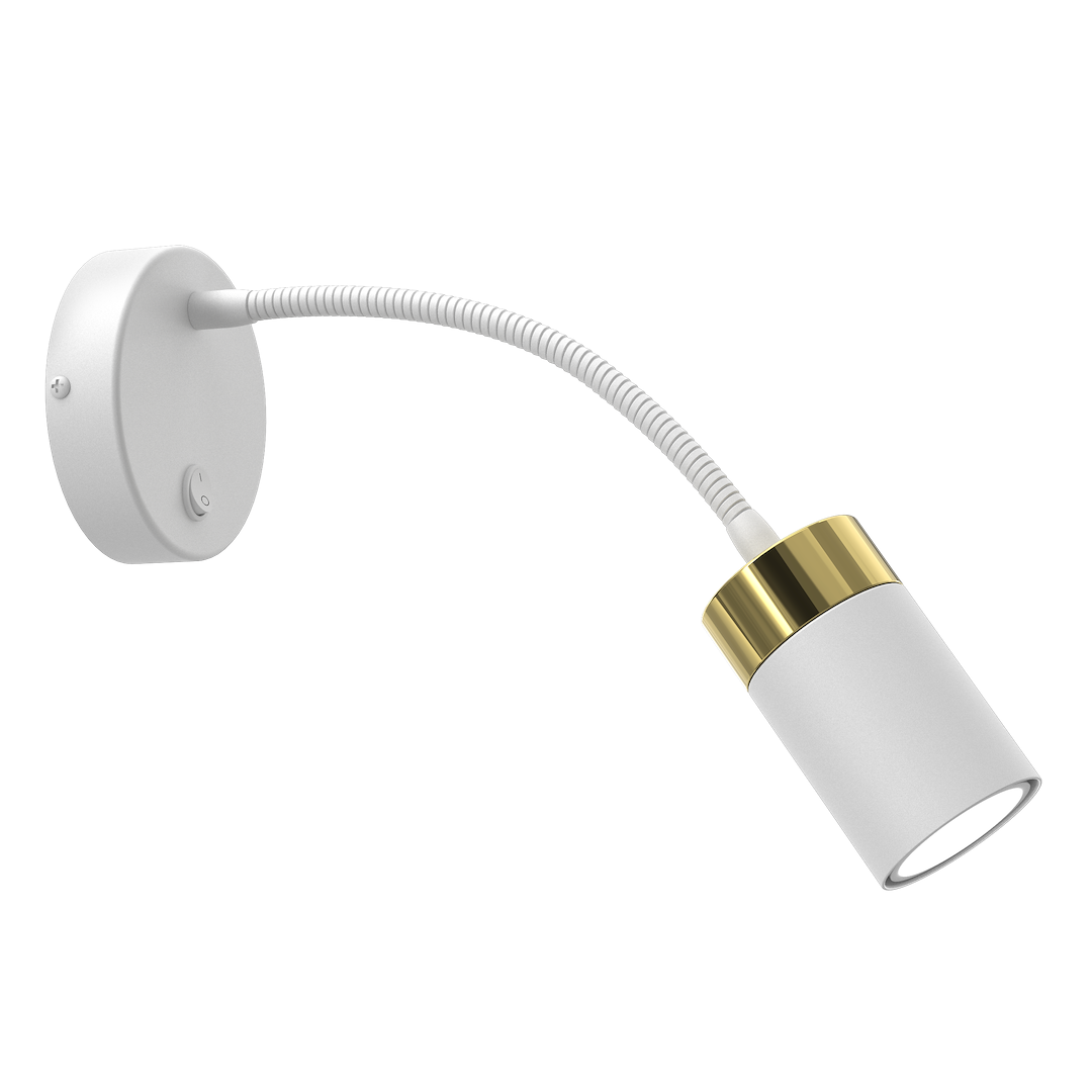 Wandleuchte flex JOKER (1x GU10) Weiß & Gold - Milagro
