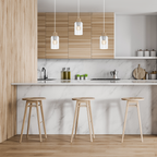 Pendelleuchte MADERA Weiß, Holz & Glas (3x E27) – Milagro