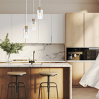 Pendelleuchte MADERA Weiß, Holz & Glas (3x E27) – Milagro