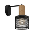 Wandleuchte SOBRESA Schwarz & Holz (1x E27) - Milagro