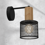 Wandleuchte SOBRESA Schwarz & Holz (1x E27) - Milagro