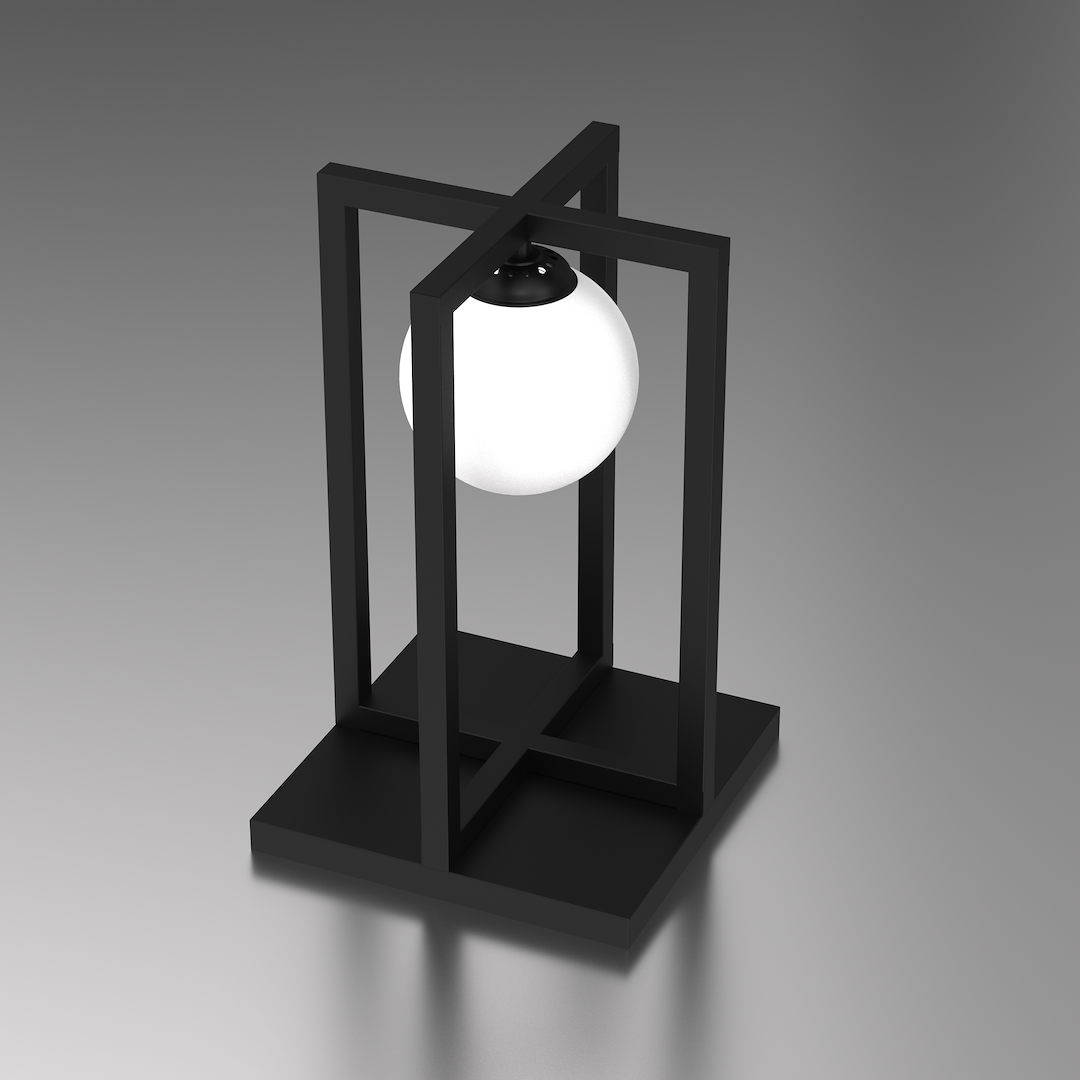 Tischleuchte DIEGO (1x E14) Schwarz, Aluminium & Glas - Milagro