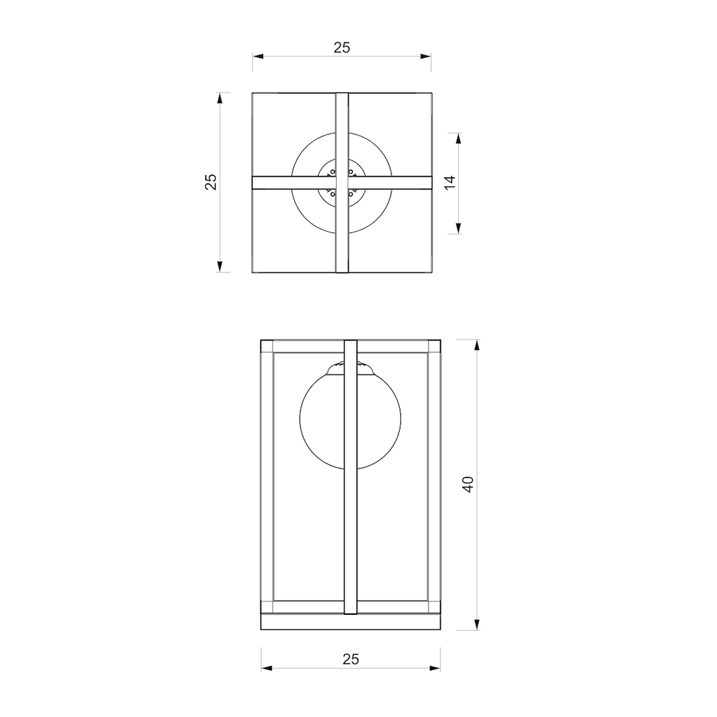 Tischleuchte DIEGO (1x E14) Schwarz, Aluminium & Glas - Milagro