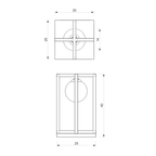 Tischleuchte DIEGO (1x E14) Schwarz, Aluminium & Glas - Milagro