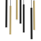 Pendelleuchte MONZA BRASS Gold & Schwarz (7x G9) - Milagro