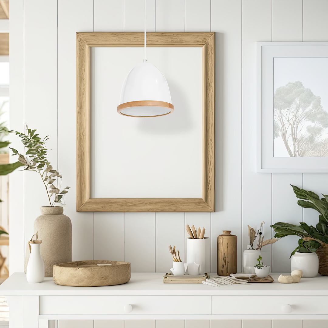 Pendelleuchte STUDIO Weiß (1x E27) - Milagro